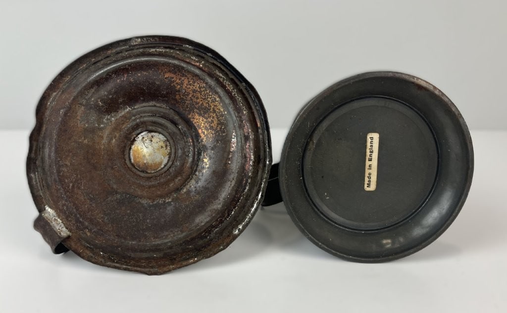 Yellowware Mold, Push-Up Candlestick, and Muffineer - 6
