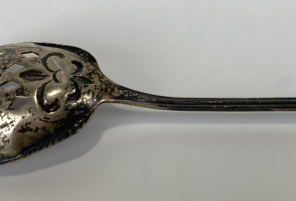 Sterling Silver Sugar Sifter and Sugar Tongs - 6