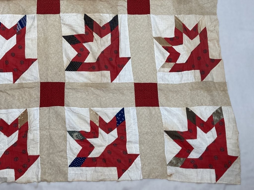 Patchwork Maple Leaf Quilt Top - 2