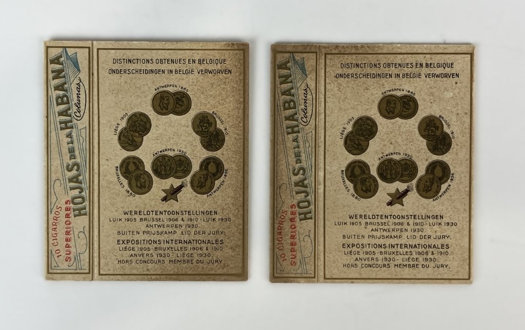 Pair of 1930s Hojas de la Habana Lithographed Cigar Sleeves - 2