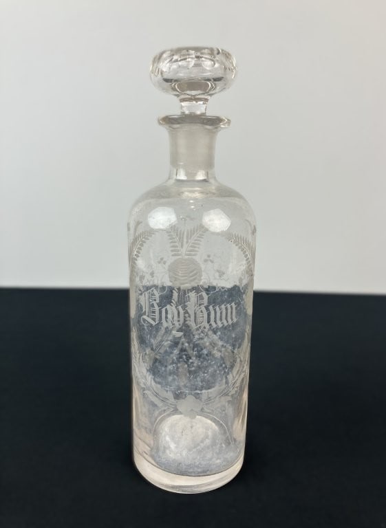 19th-Century Etched Glass Cologne Decanter (1 of 7)