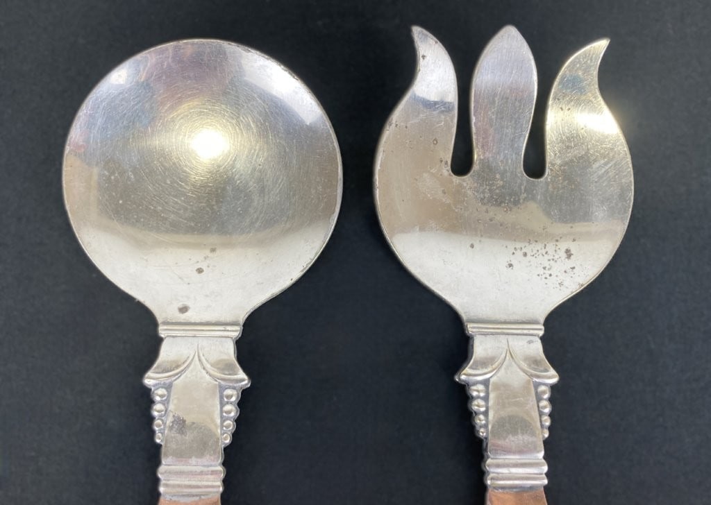 Coppercraft Guild Copper and Silverplate Salad Serving Set - 2