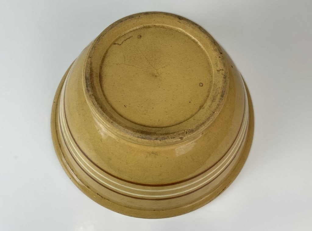 19th-Century Yellow Ware Bowl, Cutting Board, and Mason Jar - 11