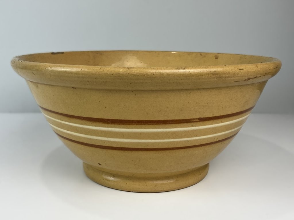 19th-Century Yellow Ware Bowl, Cutting Board, and Mason Jar - 7