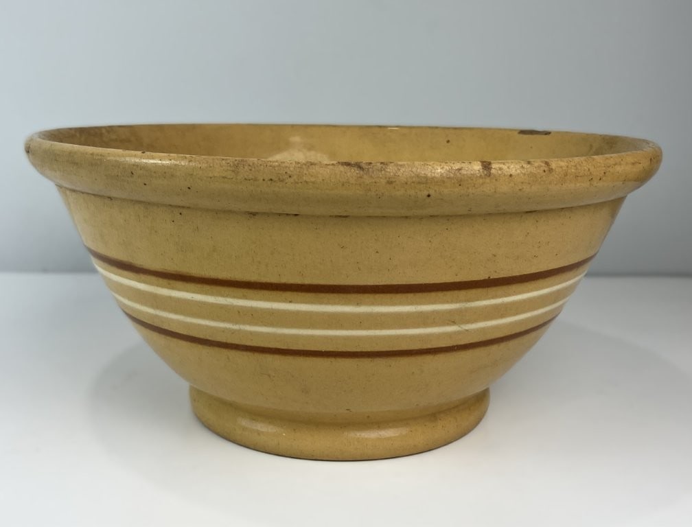 19th-Century Yellow Ware Bowl, Cutting Board, and Mason Jar - 8