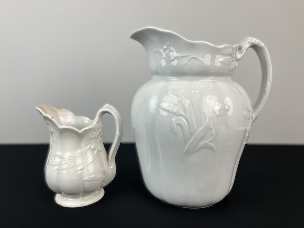 Ironstone Pitcher and Creamer - 2
