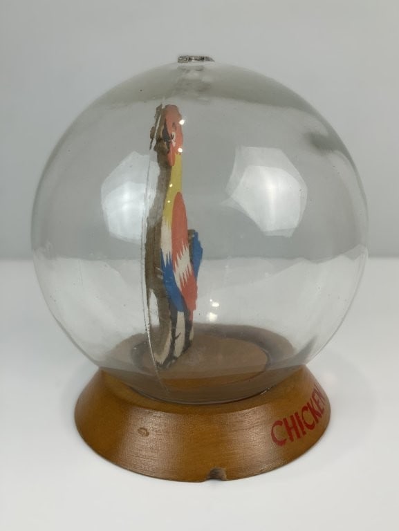 Mid-Century Modern Glass Chicken Feed Bubble Bank - 4