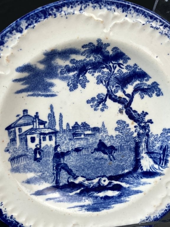 Humphreys Clock Transferware Childrens Plates - 2