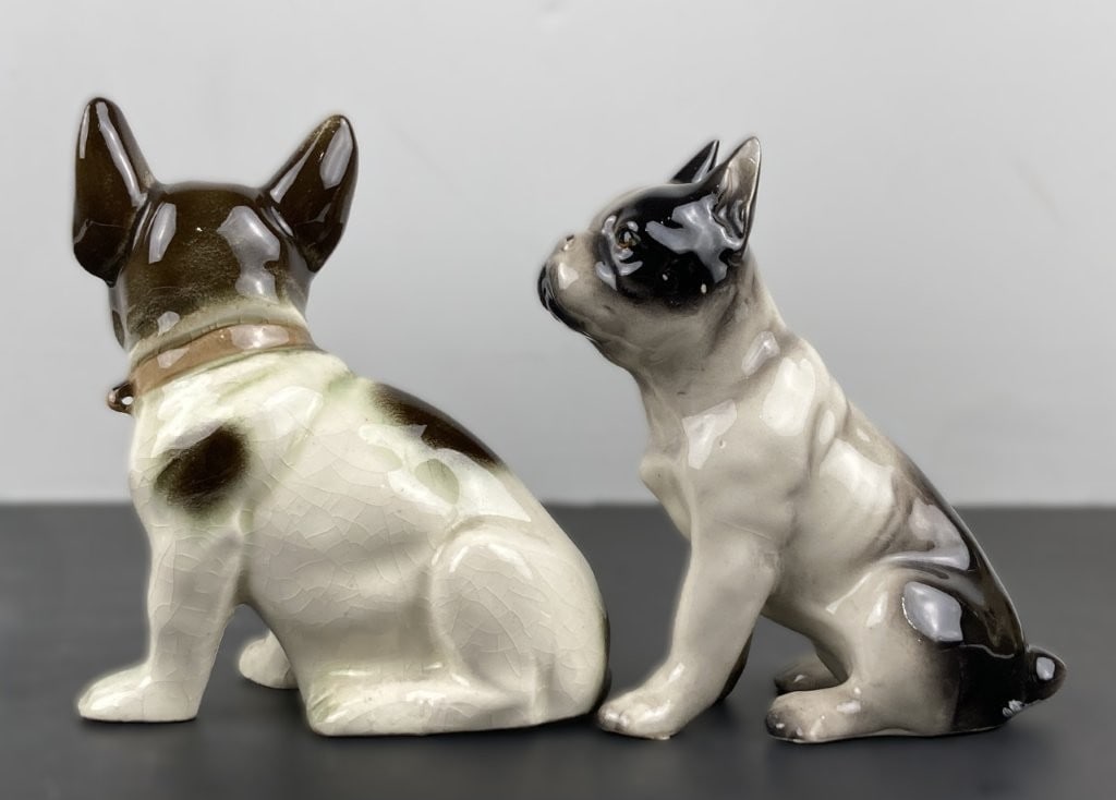 Painted Ceramic Dog Figures - 4