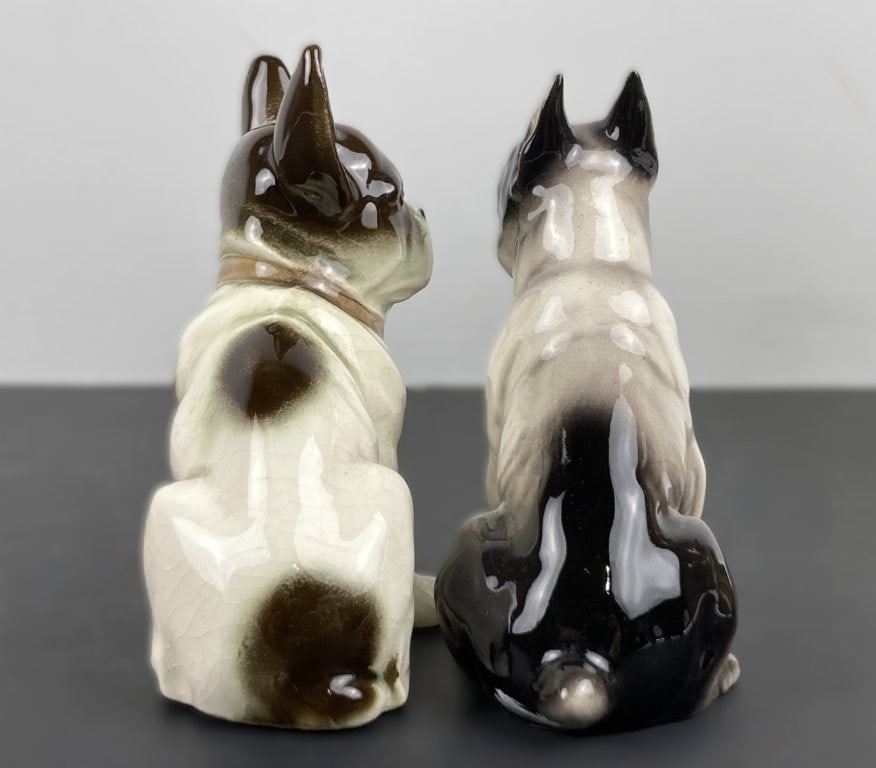 Painted Ceramic Dog Figures - 5