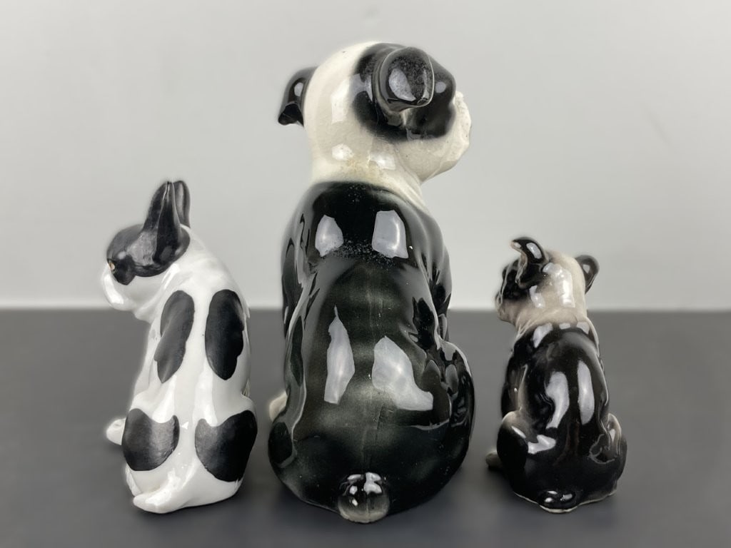 Porcelain French Bulldog and Boston Terrier Figures - 5