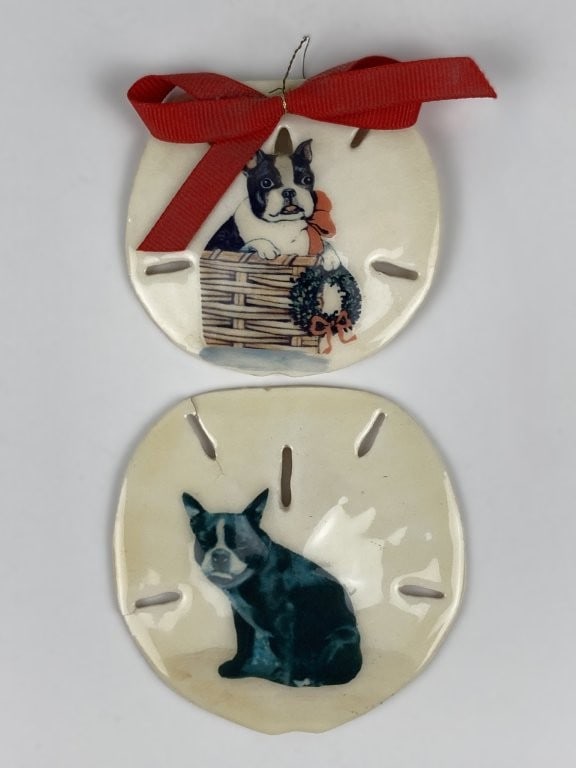 Boston Terrier Sand Dollar Ornaments and Shakers - 7