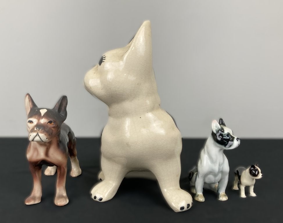 Ceramic and Porcelain French Bulldog Figures - 2