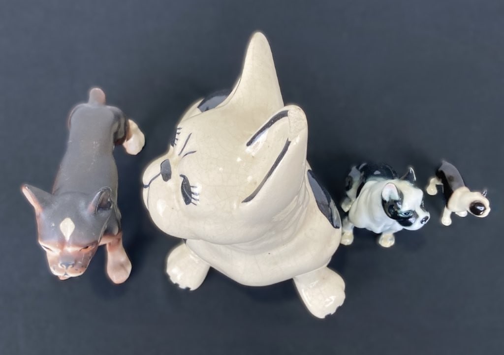 Ceramic and Porcelain French Bulldog Figures - 7