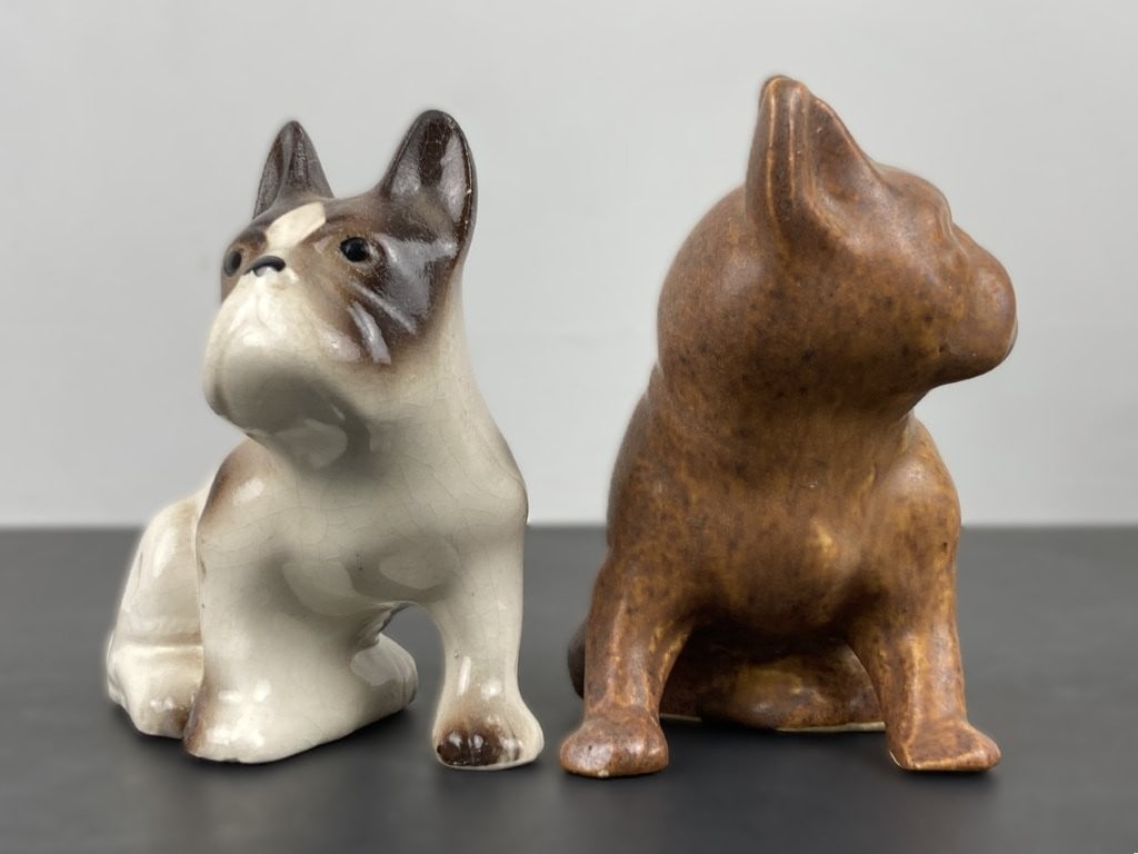 Ceramic and Porcelain French Bulldog Figures - 2
