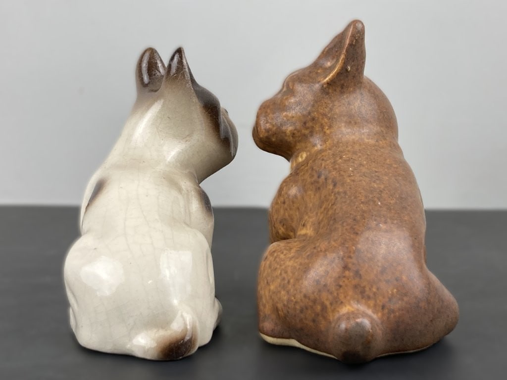 Ceramic and Porcelain French Bulldog Figures - 4