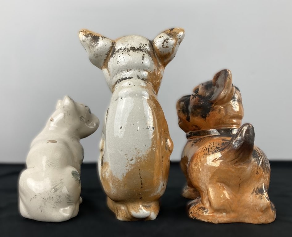 Lustreware and Porcelain Dog Figures - 4