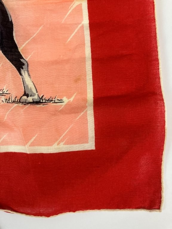 Mid Century Modern Boston Terrier Embroidered Patch and Handkerchief - 3