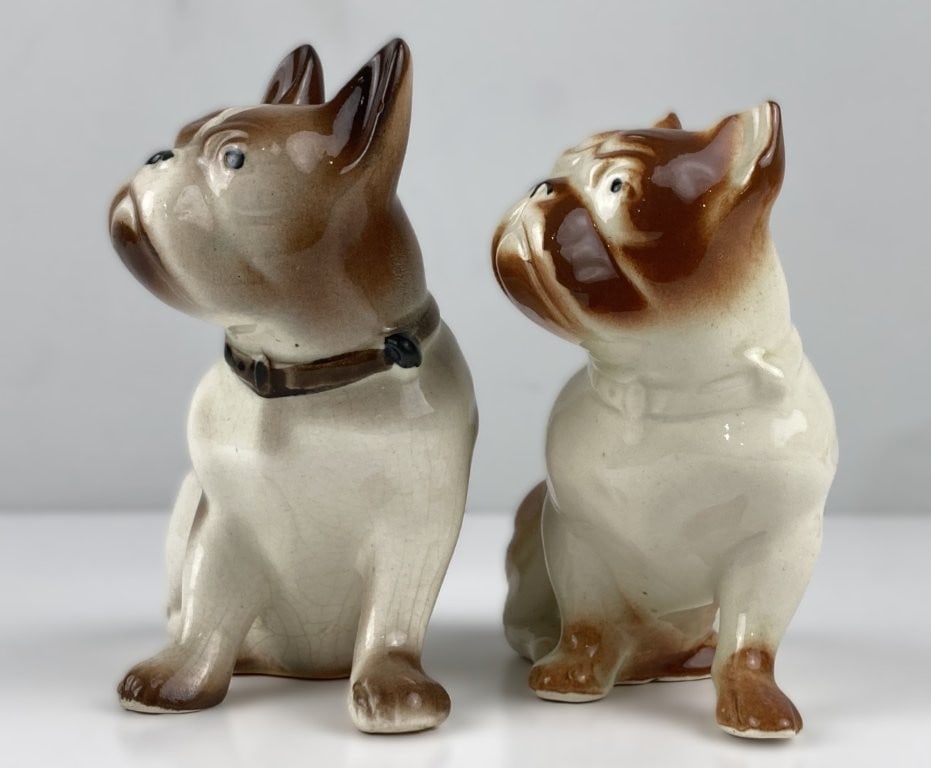 Porcelain French and English Bulldog Figures - 2
