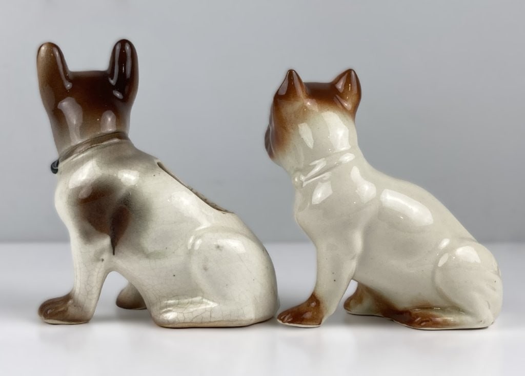 Porcelain French and English Bulldog Figures - 3