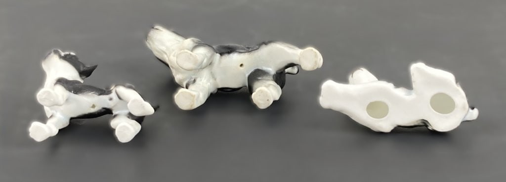 Miniature Porcelain Boston Terrier Figures - 6