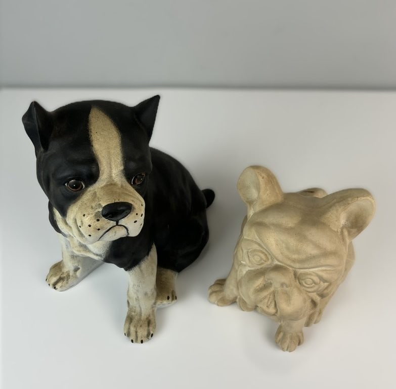 Two Dog Figurines - 2