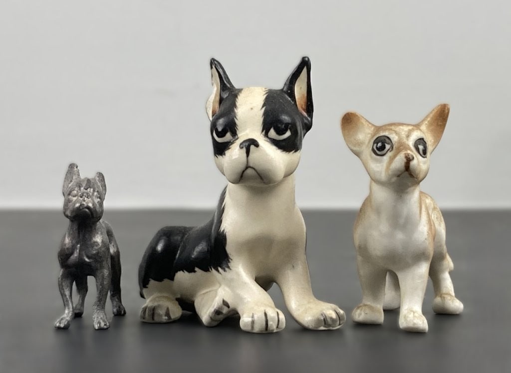 Porcelain and Cast Metal Dog Figures - 5