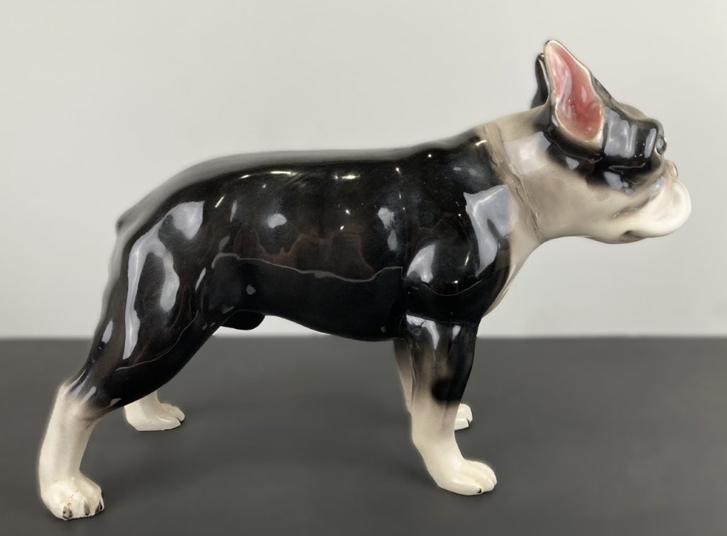 Yasuda Hododa Ceramic Boston Terrier Figure - 3