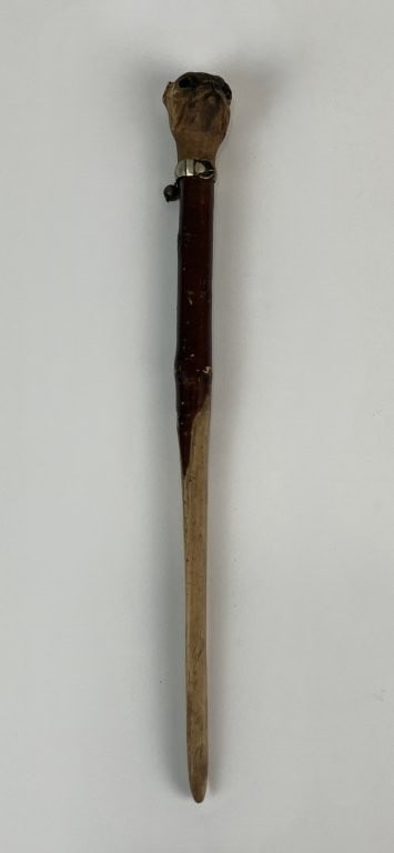 Folk Art Hand-Carved Dog Page Turner - 2