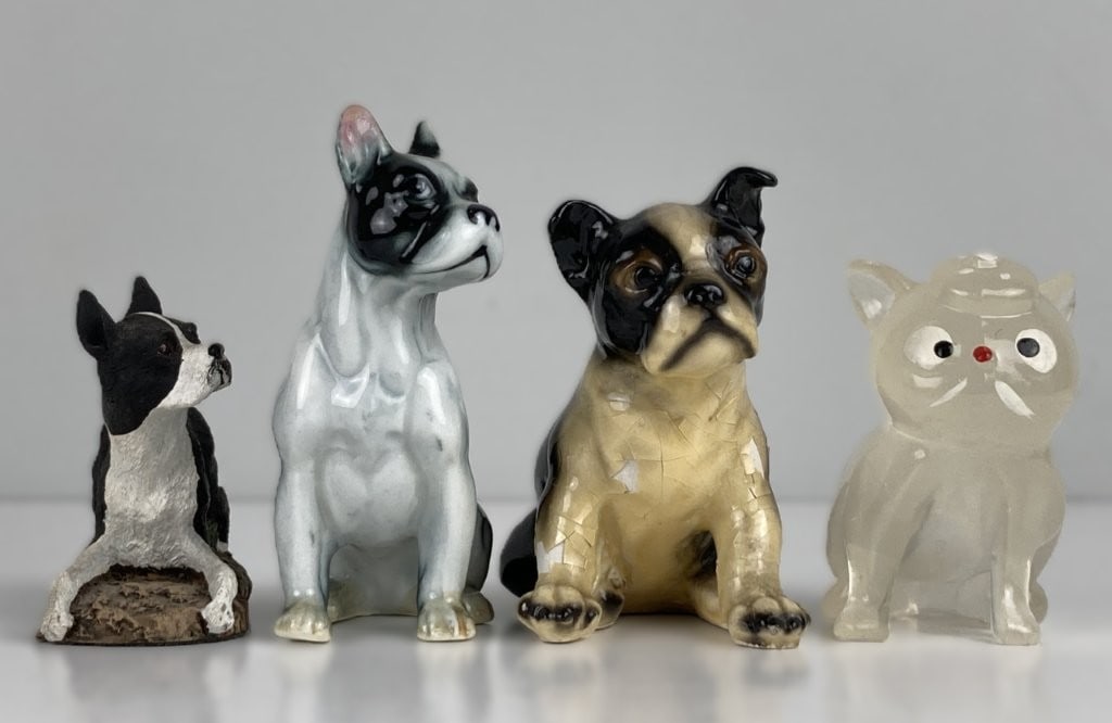 Assortment of Boston Terrier Figures Including Mortens Studio - 2