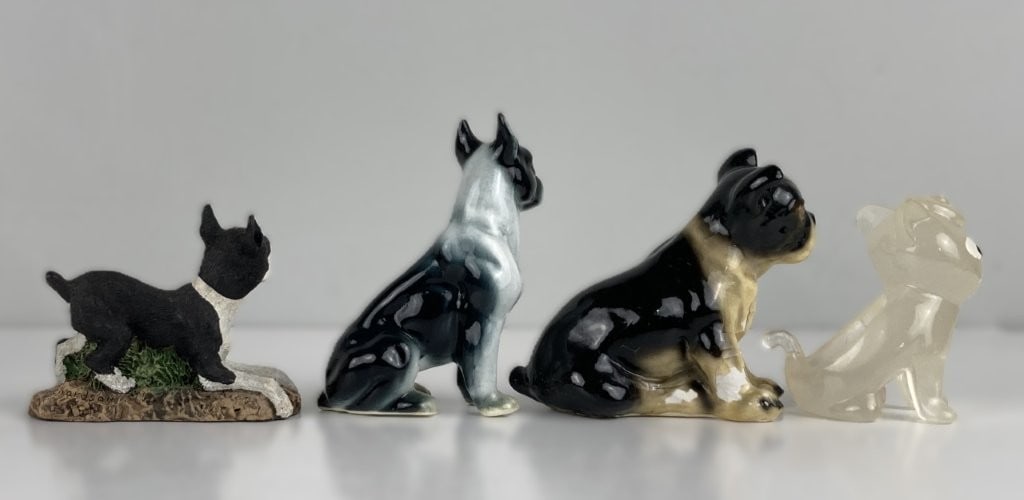 Assortment of Boston Terrier Figures Including Mortens Studio - 3