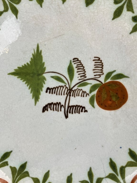 Decorated Feather Edged Pearlware Plate - 2