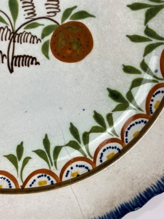 Decorated Feather Edged Pearlware Plate - 3