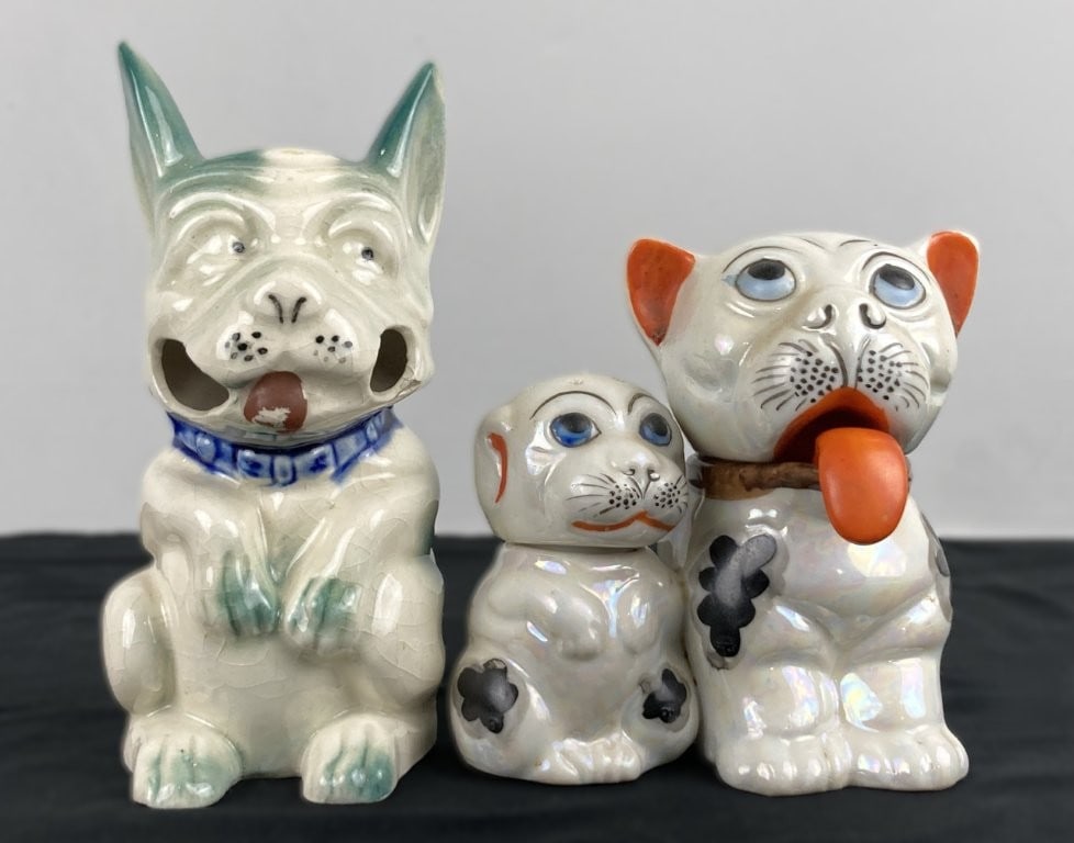 Japanese Ceramic Dog Figures - 2