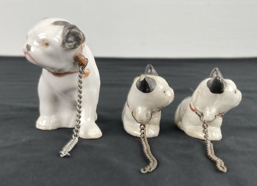 Japanese Porcelain Boston Terrier Figures - 2