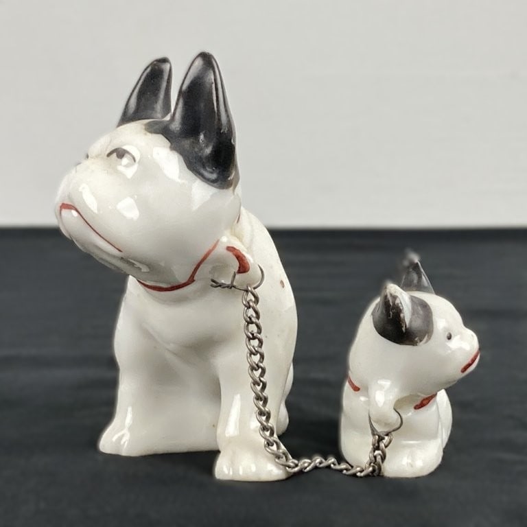 Japanese Porcelain Boston Terrier Figures - 7