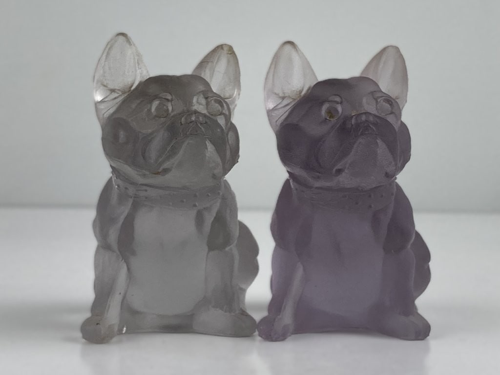 Czech Glass French Bulldog Figures - 2
