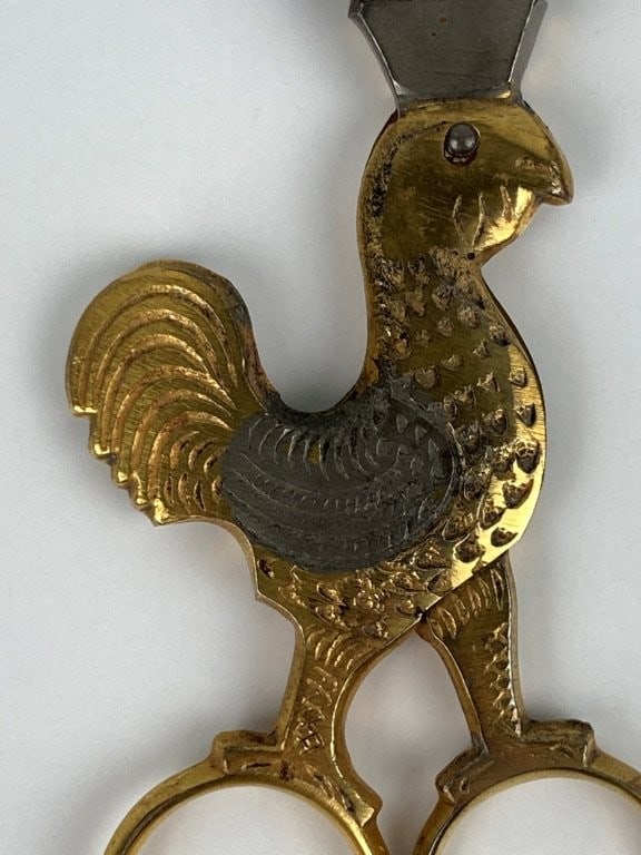 Gold and Silver Plated German Rooster Egg Topper - 2
