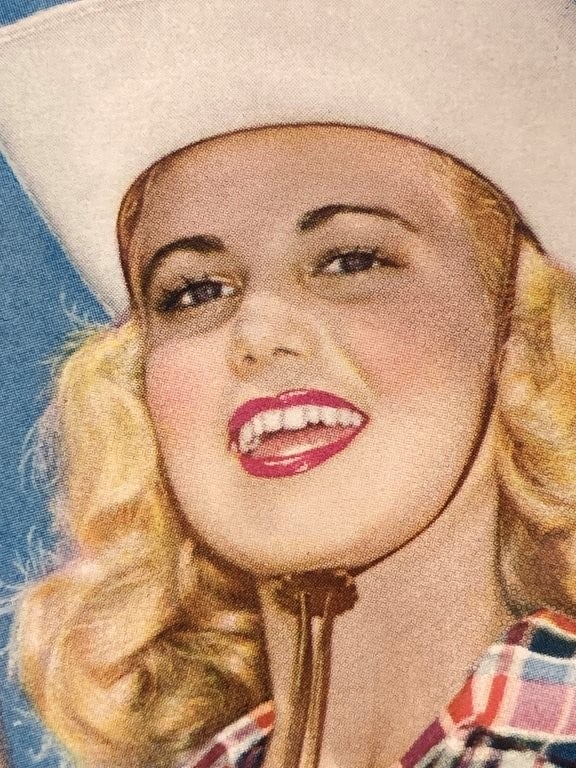 Goes Cowgirl Lithograph Calendar Print - 2