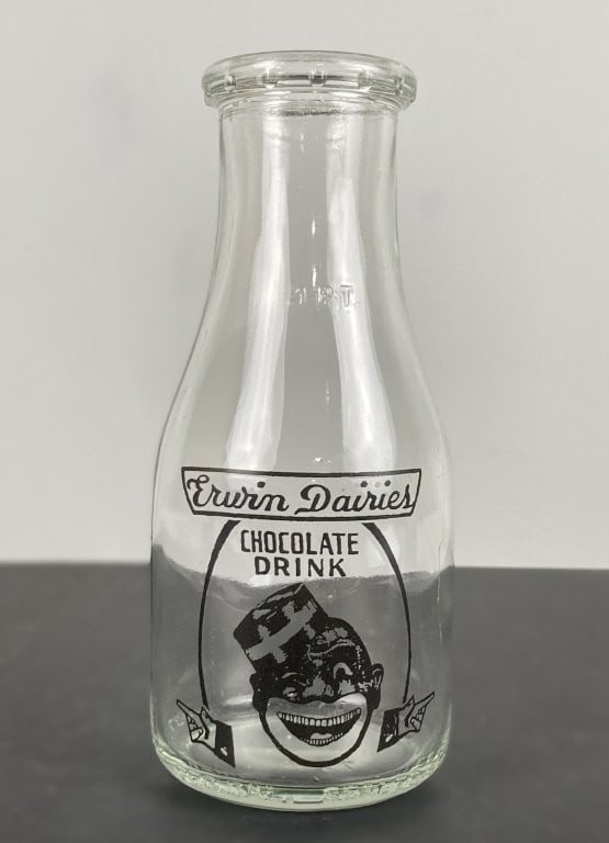 Erwin Dairies Black Americana Milk Bottle (1 of 6)