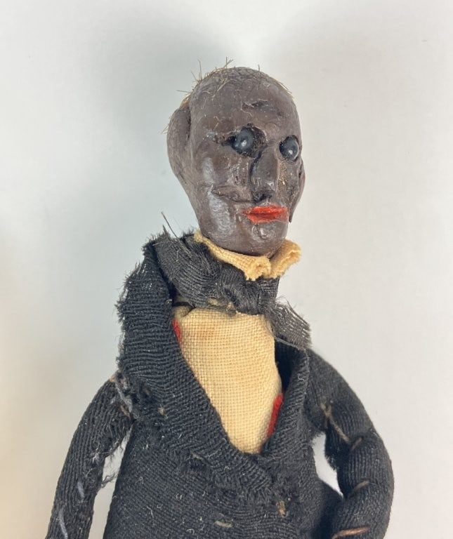 Early Black Americana Folk Art Doll - 2