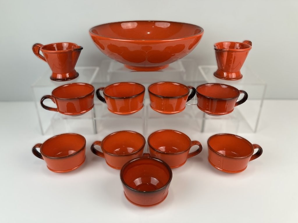 Mid-Century Modern Red Rooster Poppytrail Dinnerware - 2