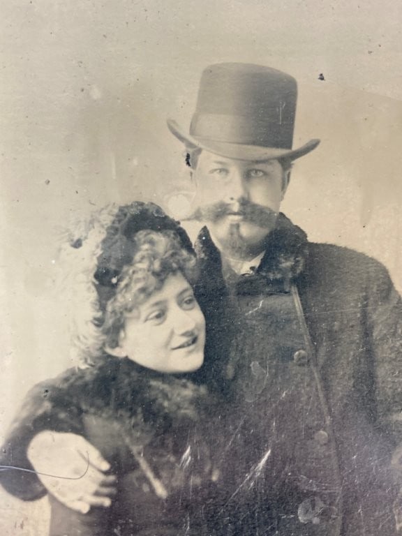 Late 19th Century Tintype Photograph of Couple - 2