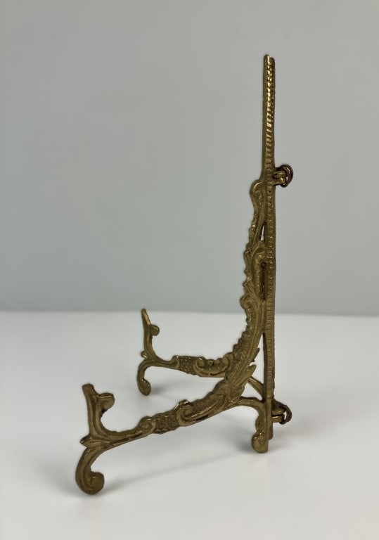 Cast Brass Tabletop Picture Easel - 2