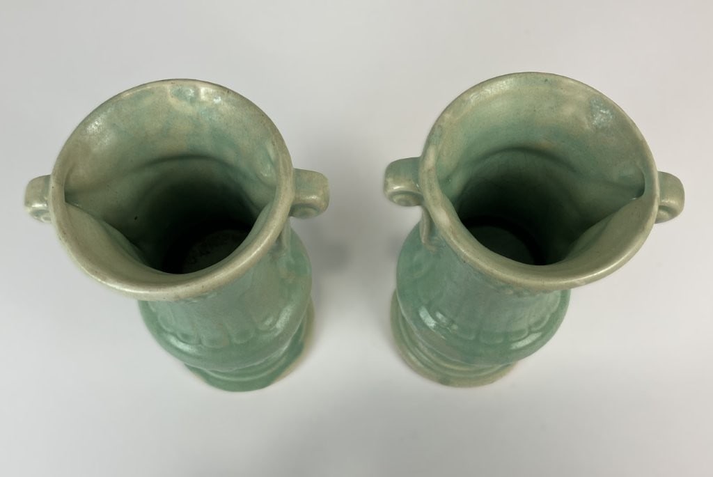 Pair of Brush McCoy Empress Line Urn Vases - 2