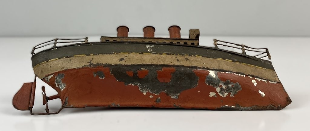 Tin Plate Toy Ship - 7
