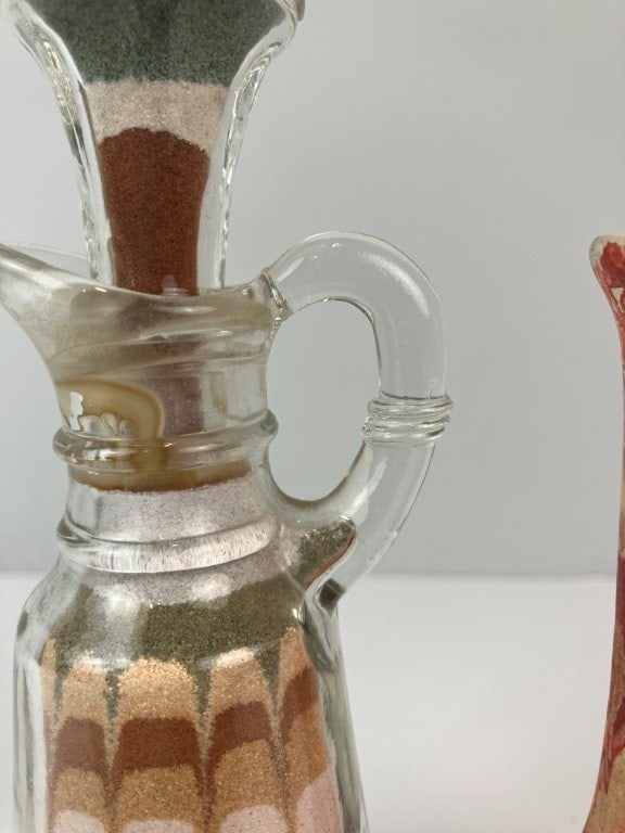 Nemadji Pottery Vase and Robert Stoufer Sand Art - 2