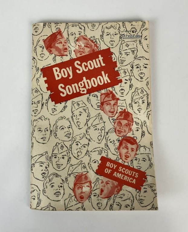 Mid-Century Wild Turkey Pocket Knives and Vintage Boy Scout Songbook - 2