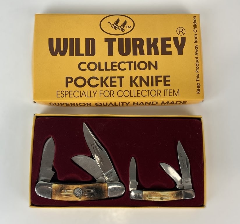Mid-Century Wild Turkey Pocket Knives and Vintage Boy Scout Songbook - 5