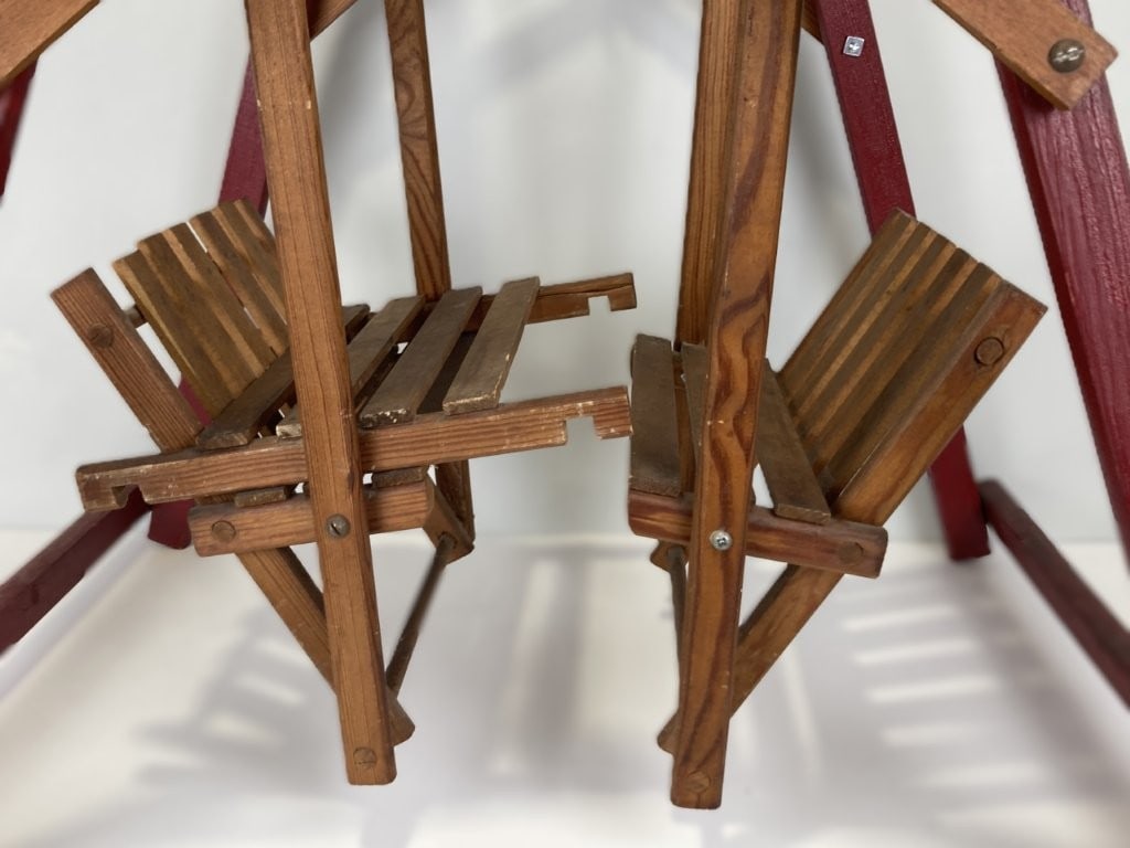 Folk Art Double Doll Swing Glider - 2